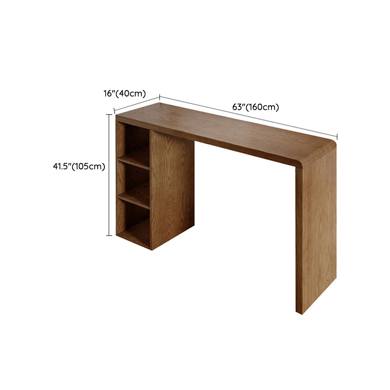 Mesa de bar de estilo moderno, mesa de bar rectangular de madera maciza para sala de estar