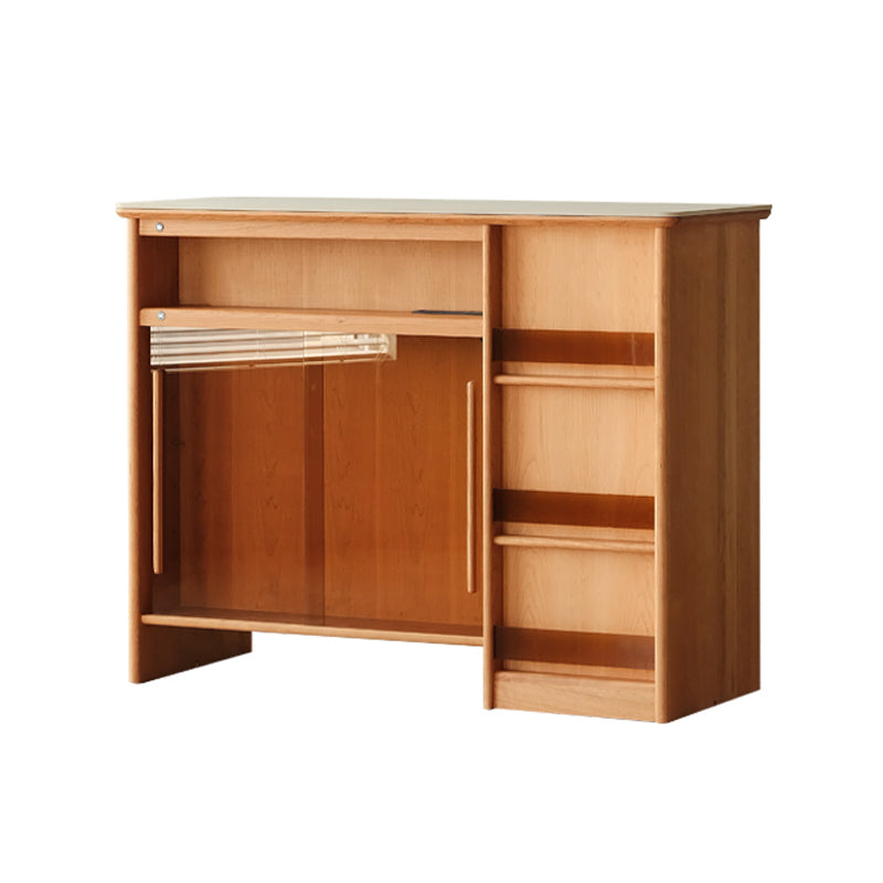 Modern Style Bar Table Rectangle Storage Wood Bar Table for Living Room 53"L x 23"W x 42"H Stone Without Chairs Clearhalo 'Bar Furniture' 'Bar Tables' 'bar_tables' 'furn' 'furn_bar_tables' 'Furniture' 'Kitchen & Dining Furniture' 7096005