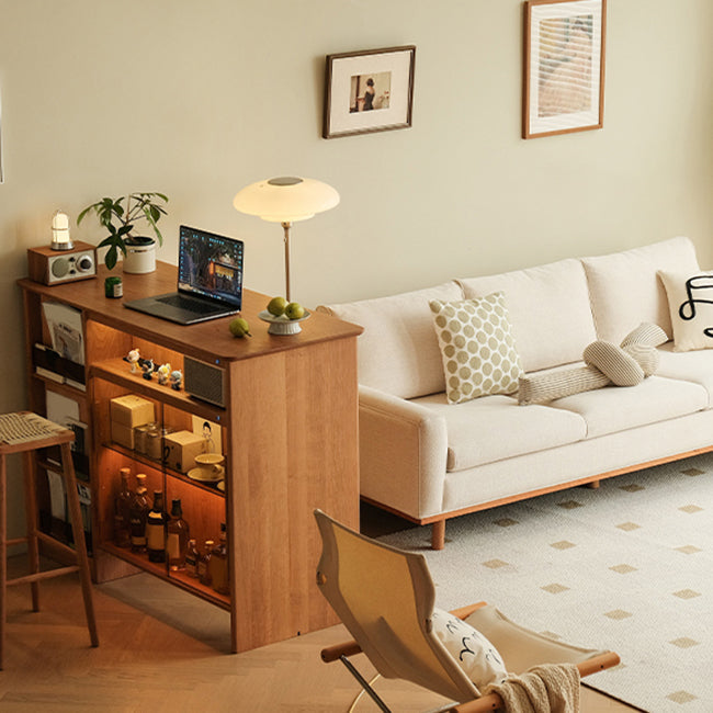 Modern Style Bar Table Rectangle Storage Wood Bar Table for Living Room Clearhalo 'Bar Furniture' 'Bar Tables' 'bar_tables' 'furn' 'furn_bar_tables' 'Furniture' 'Kitchen & Dining Furniture' 7096006