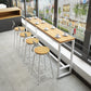 Tavolo da bar moderno Tavolo da bar rettangolare in legno massello per sala da pranzo