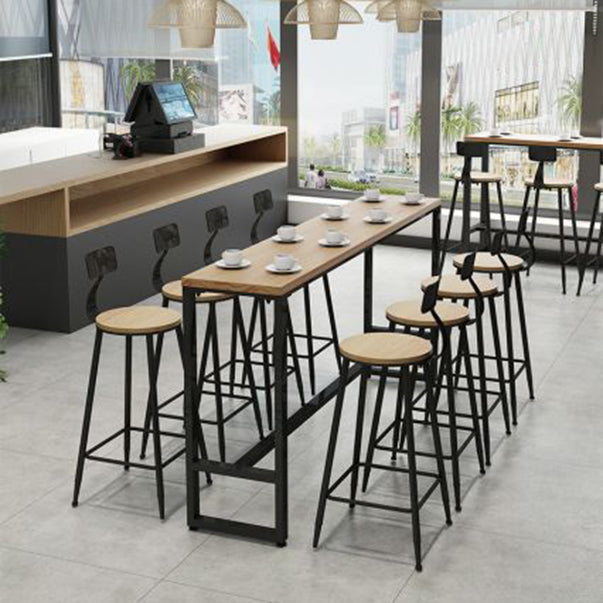 Tavolo da bar moderno Tavolo da bar rettangolare in legno massello per sala da pranzo