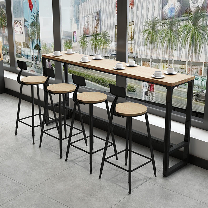 Tavolo da bar moderno Tavolo da bar rettangolare in legno massello per sala da pranzo
