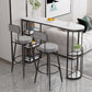 Modern Style Bar Table Stone Top Bar Table with Storage for Living Room Clearhalo 'Bar Furniture' 'Bar Tables' 'bar_tables' 'furn' 'furn_bar_tables' 'Furniture' 'Kitchen & Dining Furniture' 7096087