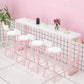 1/2/5 Pieces Table and Stool Set Faux Marble Pub Dining Set for Home Table & Chair(s) Pink 5 Piece Set Clearhalo 'Bar Furniture' 'furn' 'furn_home_bar_bar_sets' 'Furniture' 'Home Bars & Bar Sets' 'home_bar_bar_sets' 'Kitchen & Dining Furniture' 7096098