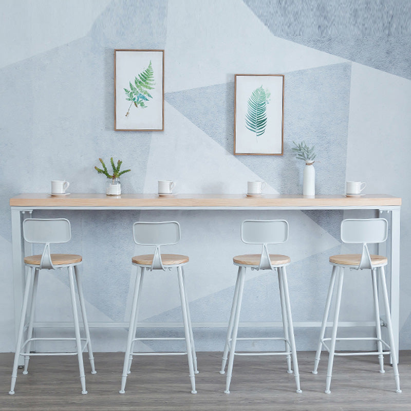 Set tavolo da bar moderno Set da bistrot rettangolare in legno massello di pino da 1/2/5 pezzi