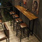 Modern Bar Table Set 1/2/5 Pieces Solid Wood Rectangle Bistro Set for Indoor Table & Chair(s) 59.1"L x 15.7"W x 41.3"H Brown Clearhalo 'Bar Furniture' 'furn' 'furn_home_bar_bar_sets' 'Furniture' 'Home Bars & Bar Sets' 'home_bar_bar_sets' 'Kitchen & Dining Furniture' 7096359