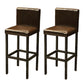 Modern Bar Table Set 1/2/5 Pieces Solid Wood Rectangle Bistro Set for Indoor Chair(s) None Brown Clearhalo 'Bar Furniture' 'furn' 'furn_home_bar_bar_sets' 'Furniture' 'Home Bars & Bar Sets' 'home_bar_bar_sets' 'Kitchen & Dining Furniture' 7096363