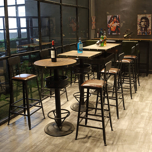 Modern Bar Table Set 1/2/5 Pieces Solid Wood Rectangle Bistro Set for Indoor Clearhalo 'Bar Furniture' 'furn' 'furn_home_bar_bar_sets' 'Furniture' 'Home Bars & Bar Sets' 'home_bar_bar_sets' 'Kitchen & Dining Furniture' 7096364