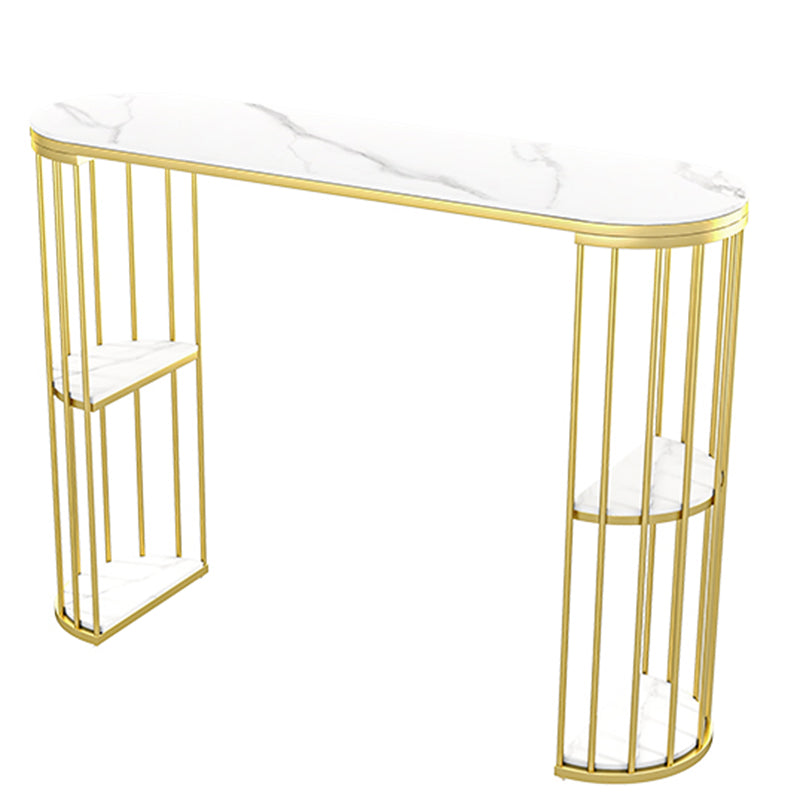Modern Style Bar Table Set 1/2/3 Pieces Stone Rectangle Bistro Set for Indoor Table Gold Clearhalo 'Bar Furniture' 'furn' 'furn_home_bar_bar_sets' 'Furniture' 'Home Bars & Bar Sets' 'home_bar_bar_sets' 'Kitchen & Dining Furniture' 7096378