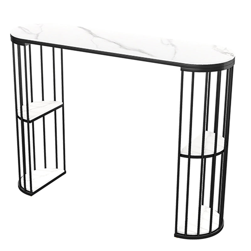 Modern Style Bar Table Set 1/2/3 Pieces Stone Rectangle Bistro Set for Indoor Table Black Clearhalo 'Bar Furniture' 'furn' 'furn_home_bar_bar_sets' 'Furniture' 'Home Bars & Bar Sets' 'home_bar_bar_sets' 'Kitchen & Dining Furniture' 7096379
