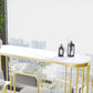 Modern Style Bar Table Set 1/2/3 Pieces Stone Rectangle Bistro Set for Indoor Clearhalo 'Bar Furniture' 'furn' 'furn_home_bar_bar_sets' 'Furniture' 'Home Bars & Bar Sets' 'home_bar_bar_sets' 'Kitchen & Dining Furniture' 7096384