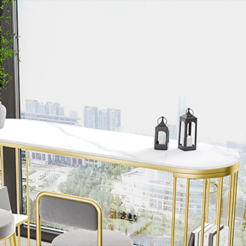 Modern Style Bar Table Set 1/2/3 Pieces Stone Rectangle Bistro Set for Indoor Clearhalo 'Bar Furniture' 'furn' 'furn_home_bar_bar_sets' 'Furniture' 'Home Bars & Bar Sets' 'home_bar_bar_sets' 'Kitchen & Dining Furniture' 7096384