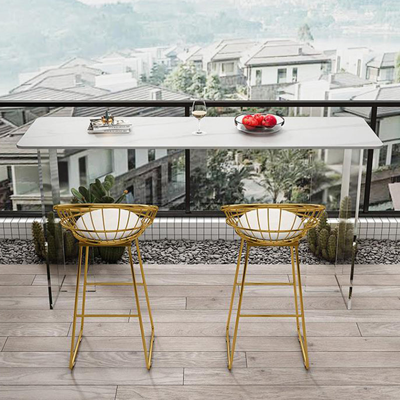 Modern Bar Table Set 1/2/3 Pieces Stone Rectangle Bistro Set for Indoor Clearhalo 'Bar Furniture' 'furn' 'furn_home_bar_bar_sets' 'Furniture' 'Home Bars & Bar Sets' 'home_bar_bar_sets' 'Kitchen & Dining Furniture' 7096424