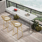 Modern Bar Table Set 1/2/3 Pieces Stone Rectangle Bistro Set for Indoor Table & Chair(s) 47.2"L x 15.7"W x 41.3"H White Clearhalo 'Bar Furniture' 'furn' 'furn_home_bar_bar_sets' 'Furniture' 'Home Bars & Bar Sets' 'home_bar_bar_sets' 'Kitchen & Dining Furniture' 7096431