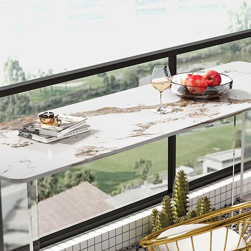 Modern Bar Table Set 1/2/3 Pieces Stone Rectangle Bistro Set for Indoor Clearhalo 'Bar Furniture' 'furn' 'furn_home_bar_bar_sets' 'Furniture' 'Home Bars & Bar Sets' 'home_bar_bar_sets' 'Kitchen & Dining Furniture' 7096433