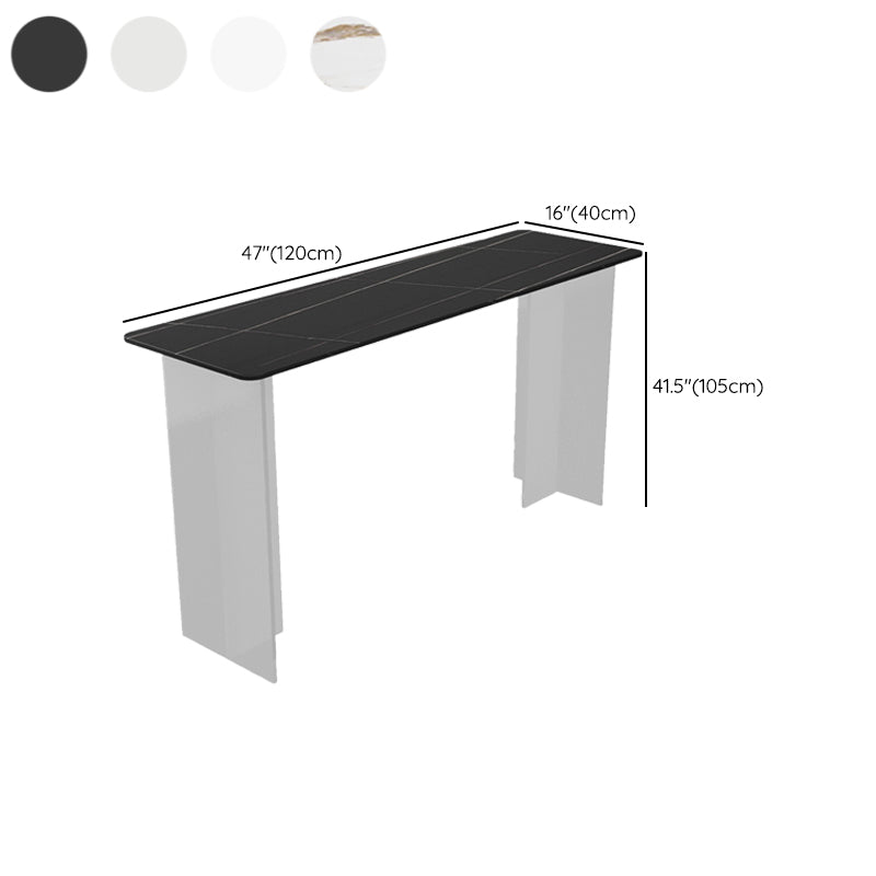 Modern Bar Table Set 1/2/3 Pieces Stone Rectangle Bistro Set for Indoor Clearhalo 'Bar Furniture' 'furn' 'furn_home_bar_bar_sets' 'Furniture' 'Home Bars & Bar Sets' 'home_bar_bar_sets' 'Kitchen & Dining Furniture' 7096438