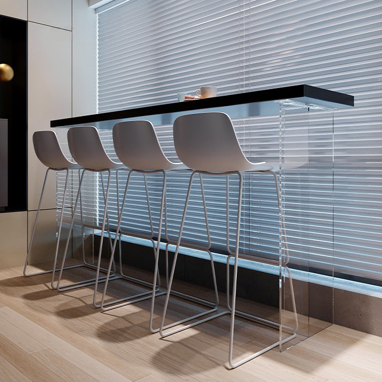 Sgabelli da pranzo in metallo contemporaneo sgabelli da bar con poggiapiedi