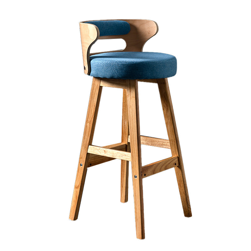 Vaste houten barkrukken industriële stijl armloze ontlasting met lage rug