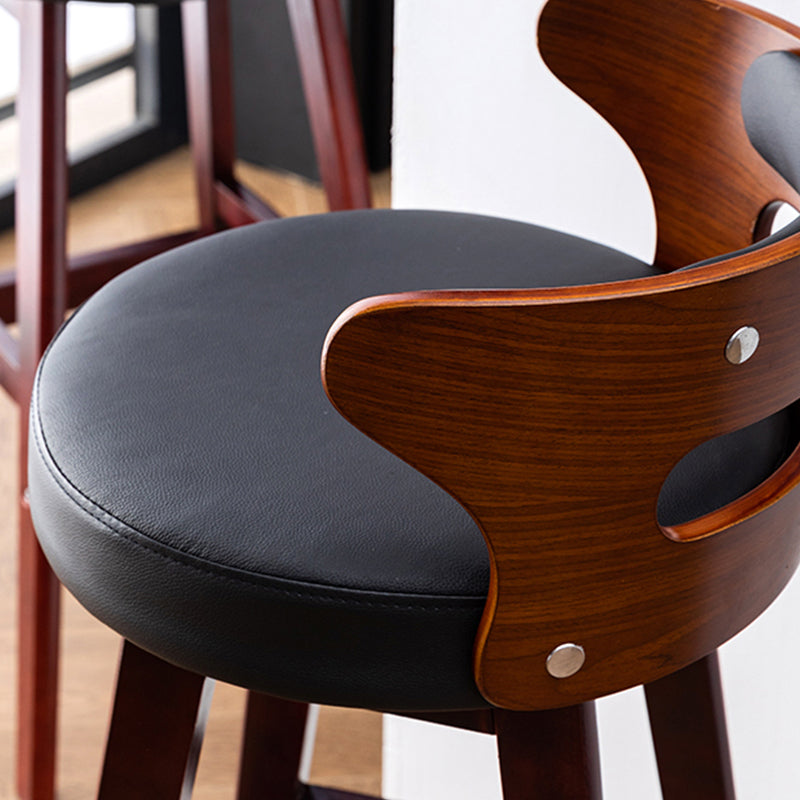 Vaste houten barkrukken industriële stijl armloze ontlasting met lage rug