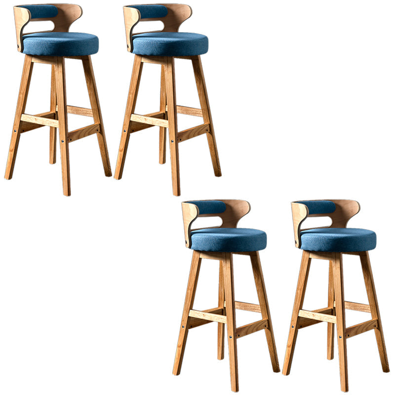 Vaste houten barkrukken industriële stijl armloze ontlasting met lage rug