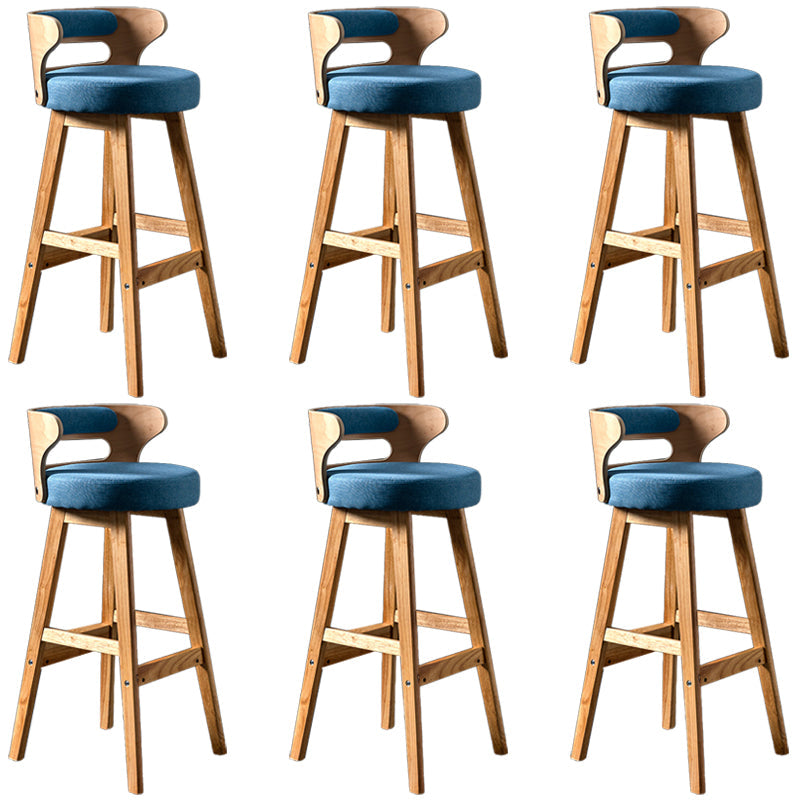 Vaste houten barkrukken industriële stijl armloze ontlasting met lage rug