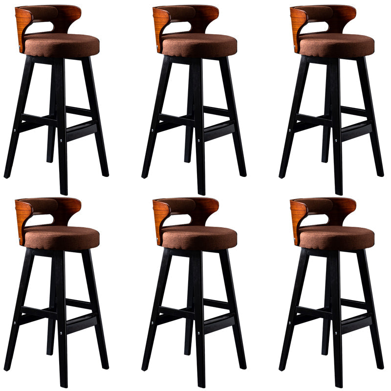 Vaste houten barkrukken industriële stijl armloze ontlasting met lage rug