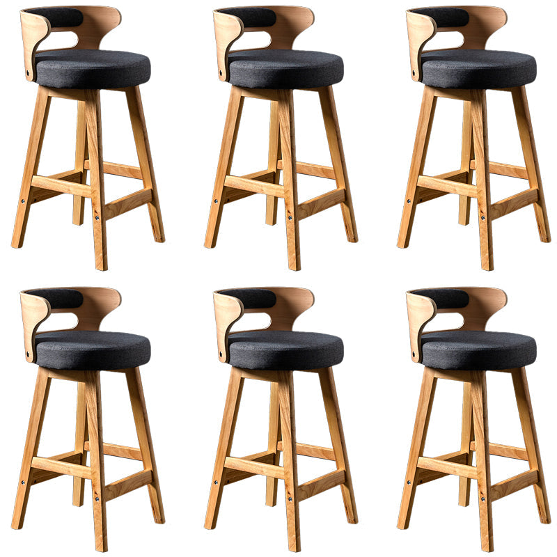 Vaste houten barkrukken industriële stijl armloze ontlasting met lage rug