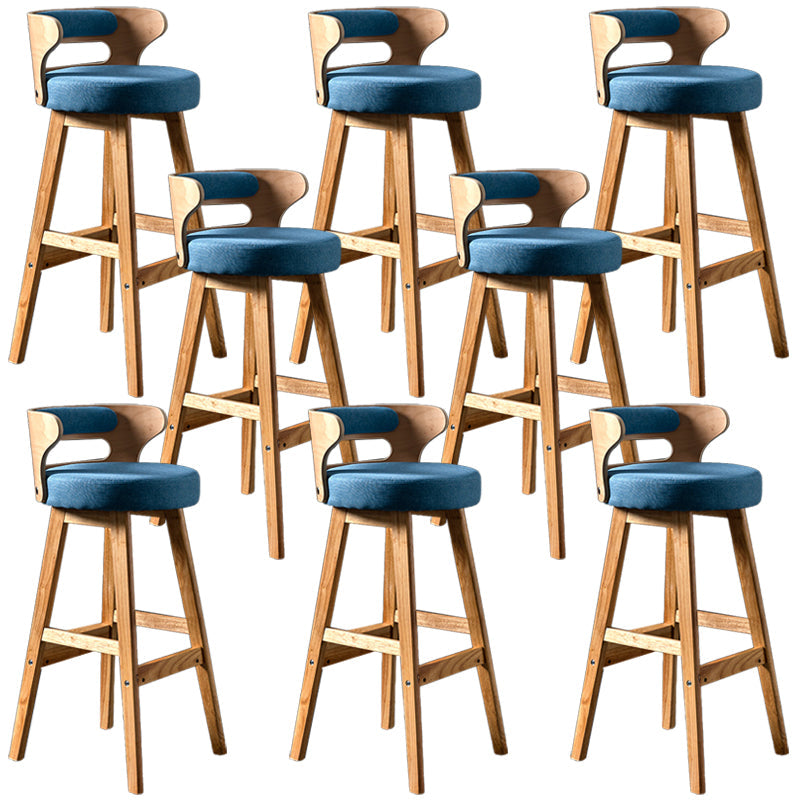 Vaste houten barkrukken industriële stijl armloze ontlasting met lage rug