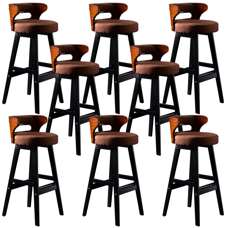 Vaste houten barkrukken industriële stijl armloze ontlasting met lage rug