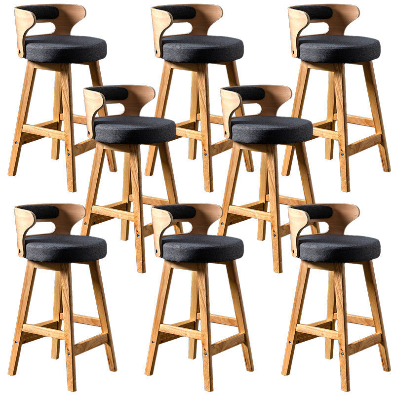 Vaste houten barkrukken industriële stijl armloze ontlasting met lage rug