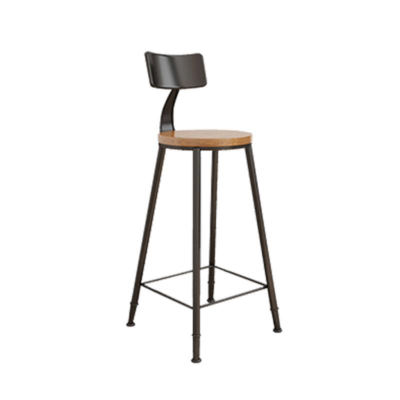 Contemporary Round Dining Stools Metal Barstools with Footrest 1 Piece Non-Upholstered Clearhalo 'Bar Furniture' 'Bar Stools' 'bar_stools' 'furn' 'furn_bar_stools' 'Furniture' 'Kitchen & Dining Furniture' 7096659
