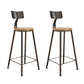 Contemporary Round Dining Stools Metal Barstools with Footrest 2 Piece Set Non-Upholstered Clearhalo 'Bar Furniture' 'Bar Stools' 'bar_stools' 'furn' 'furn_bar_stools' 'Furniture' 'Kitchen & Dining Furniture' 7096663