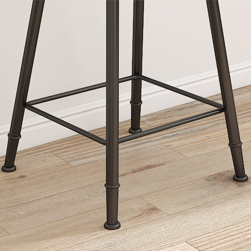 Contemporary Round Dining Stools Metal Barstools with Footrest Clearhalo 'Bar Furniture' 'Bar Stools' 'bar_stools' 'furn' 'furn_bar_stools' 'Furniture' 'Kitchen & Dining Furniture' 7096668