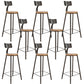 Contemporary Round Dining Stools Metal Barstools with Footrest 8 Piece Set Non-Upholstered Clearhalo 'Bar Furniture' 'Bar Stools' 'bar_stools' 'furn' 'furn_bar_stools' 'Furniture' 'Kitchen & Dining Furniture' 7096675