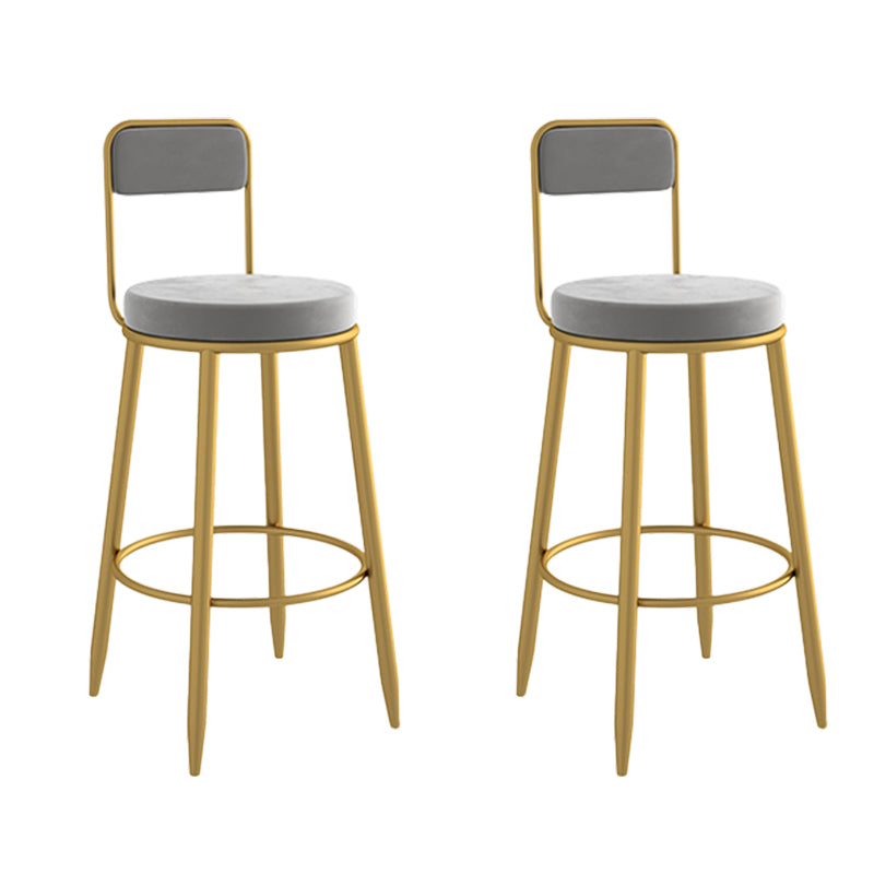 Sgabelli da bar in imbottitura rotonda con poggiapiedi