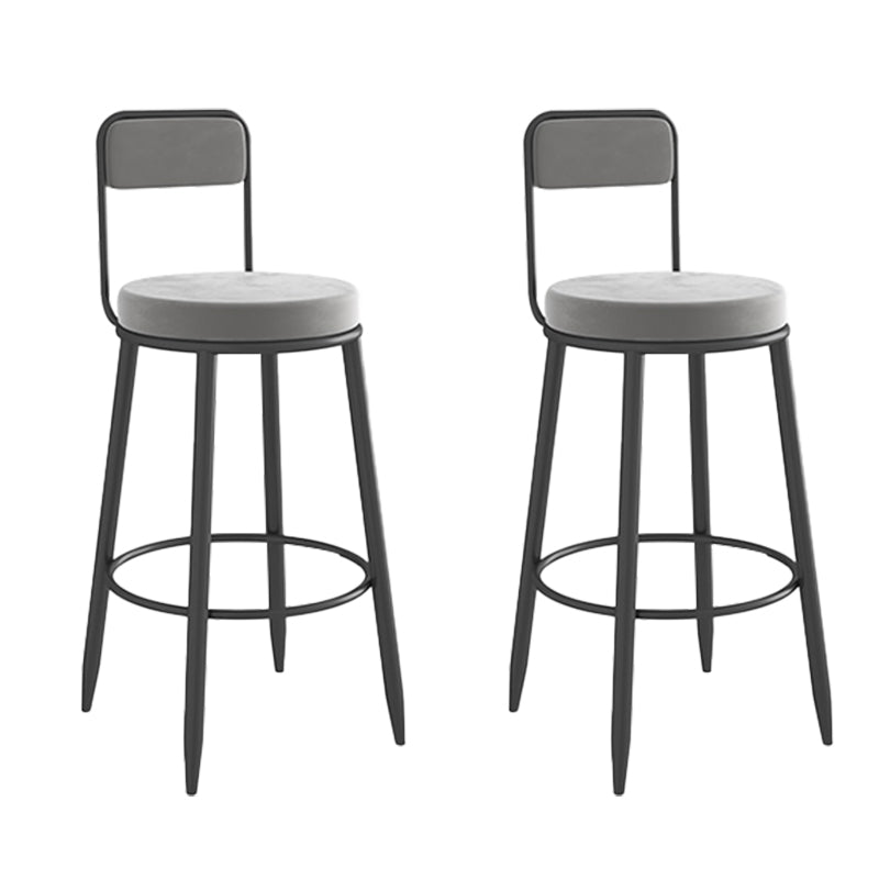 Sgabelli da bar in imbottitura rotonda con poggiapiedi