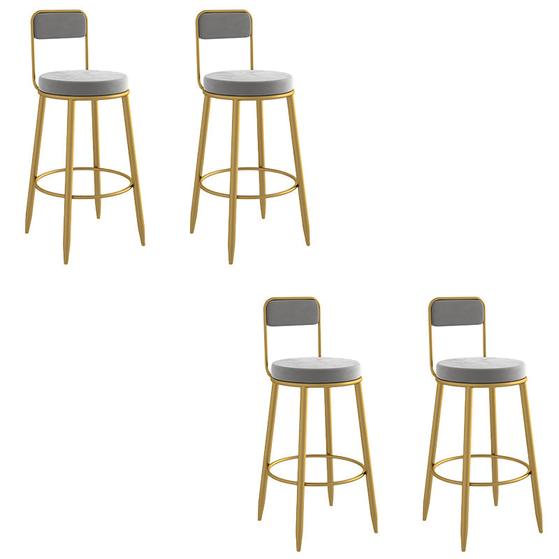 Sgabelli da bar in imbottitura rotonda con poggiapiedi