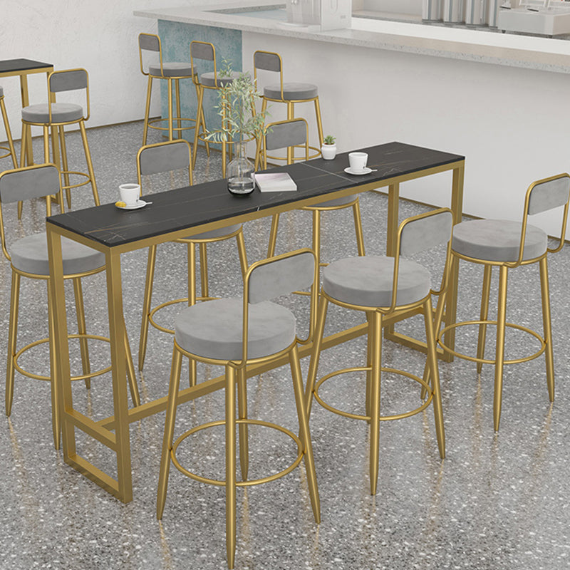 Sgabelli da bar in imbottitura rotonda con poggiapiedi