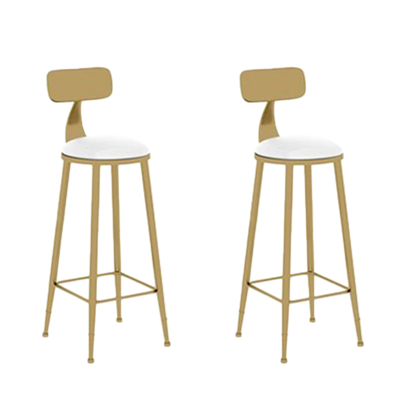 Glamouröser runder Esshocker Low Rückenstühle mit goldener Metallbasis