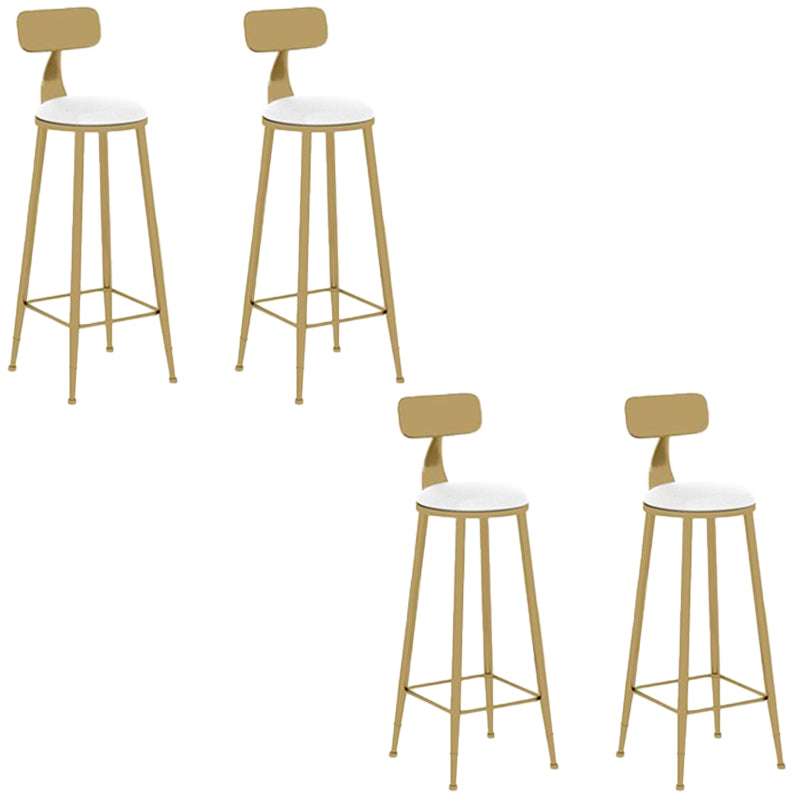 Glamouröser runder Esshocker Low Rückenstühle mit goldener Metallbasis