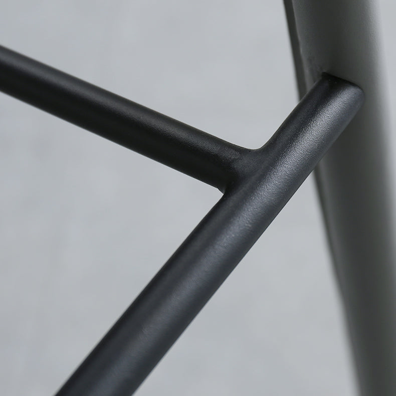 Faux Leather Dining Stools Low Back Bucket Bar Stools with Metal Base