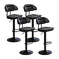 Adjustable Armless Swivel Barstools Upholstered Indoor Bar Stool Black Black 4 Piece Set Clearhalo 'Bar Furniture' 'Bar Stools' 'bar_stools' 'furn' 'furn_bar_stools' 'Furniture' 'Kitchen & Dining Furniture' 7096737