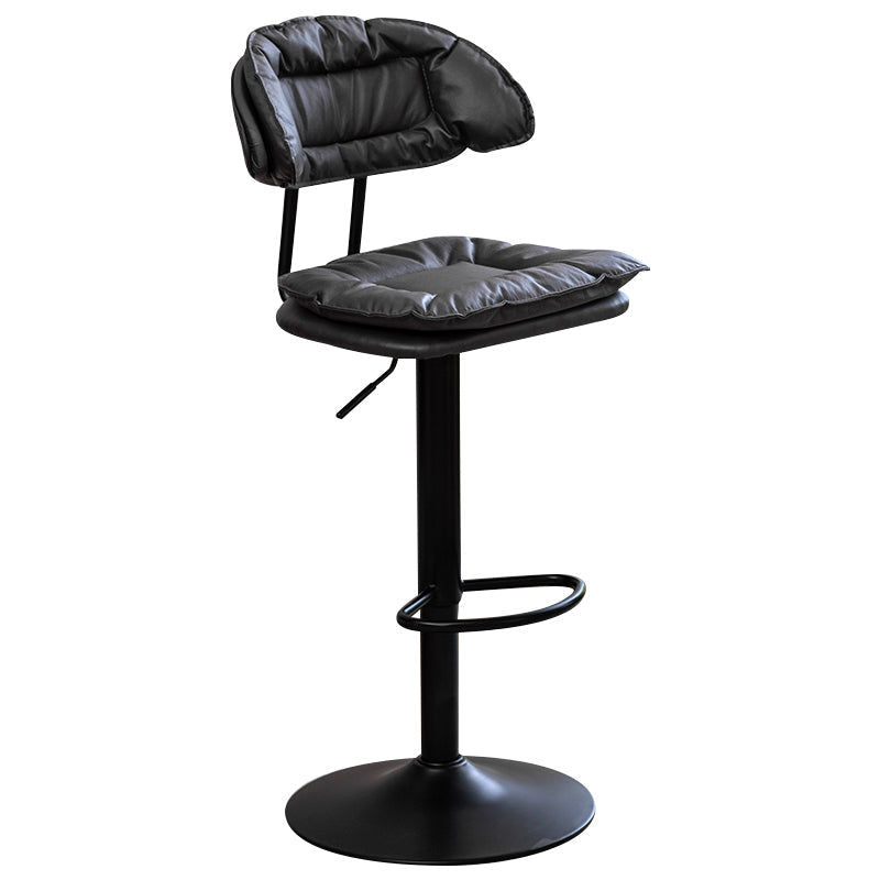 Adjustable Armless Swivel Barstools Upholstered Indoor Bar Stool Clearhalo 'Bar Furniture' 'Bar Stools' 'bar_stools' 'furn' 'furn_bar_stools' 'Furniture' 'Kitchen & Dining Furniture' 7096741