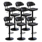 Adjustable Armless Swivel Barstools Upholstered Indoor Bar Stool Black Black 8 Piece Set Clearhalo 'Bar Furniture' 'Bar Stools' 'bar_stools' 'furn' 'furn_bar_stools' 'Furniture' 'Kitchen & Dining Furniture' 7096742
