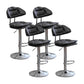 Adjustable Armless Swivel Barstools Upholstered Indoor Bar Stool Black Chrome 4 Piece Set Clearhalo 'Bar Furniture' 'Bar Stools' 'bar_stools' 'furn' 'furn_bar_stools' 'Furniture' 'Kitchen & Dining Furniture' 7096747