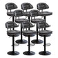 Adjustable Armless Swivel Barstools Upholstered Indoor Bar Stool Grey Black 8 Piece Set Clearhalo 'Bar Furniture' 'Bar Stools' 'bar_stools' 'furn' 'furn_bar_stools' 'Furniture' 'Kitchen & Dining Furniture' 7096755