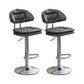 Adjustable Armless Swivel Barstools Upholstered Indoor Bar Stool Grey Chrome 2 Piece Set Clearhalo 'Bar Furniture' 'Bar Stools' 'bar_stools' 'furn' 'furn_bar_stools' 'Furniture' 'Kitchen & Dining Furniture' 7096757