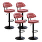 Adjustable Armless Swivel Barstools Upholstered Indoor Bar Stool Pink Black 4 Piece Set Clearhalo 'Bar Furniture' 'Bar Stools' 'bar_stools' 'furn' 'furn_bar_stools' 'Furniture' 'Kitchen & Dining Furniture' 7096763