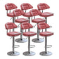 Adjustable Armless Swivel Barstools Upholstered Indoor Bar Stool Pink Chrome 8 Piece Set Clearhalo 'Bar Furniture' 'Bar Stools' 'bar_stools' 'furn' 'furn_bar_stools' 'Furniture' 'Kitchen & Dining Furniture' 7096770