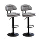 Adjustable Armless Swivel Barstools Upholstered Indoor Bar Stool Gray-White Black 2 Piece Set Clearhalo 'Bar Furniture' 'Bar Stools' 'bar_stools' 'furn' 'furn_bar_stools' 'Furniture' 'Kitchen & Dining Furniture' 7096782